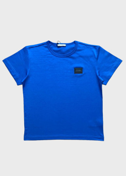 Детская футболка Dolce&Gabbana синего цвета, фото